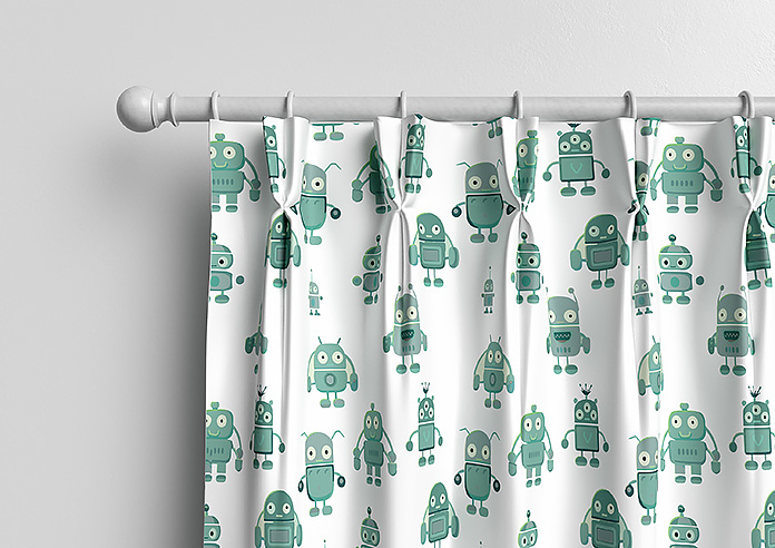 Robo Town, Emerald - Made to Measure Curtains - Image 10